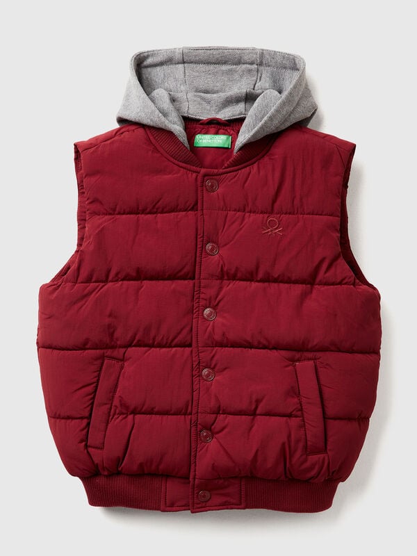 Padded vest with removable hood Junior Boy