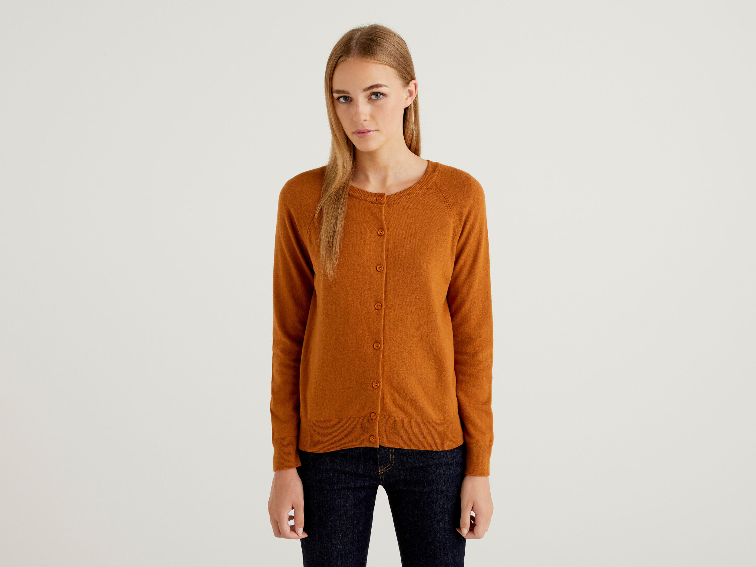 Burnt orange sale cardigan womens