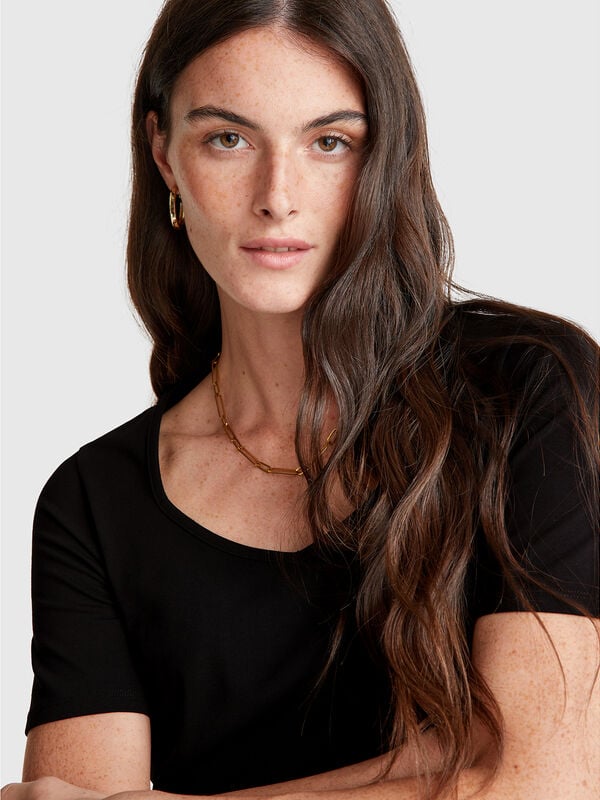 camiseta de corte entallado Mujer