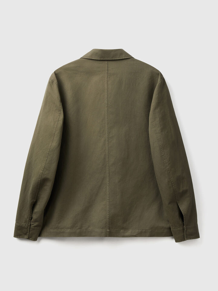 Jacket in linen blend image number 2
