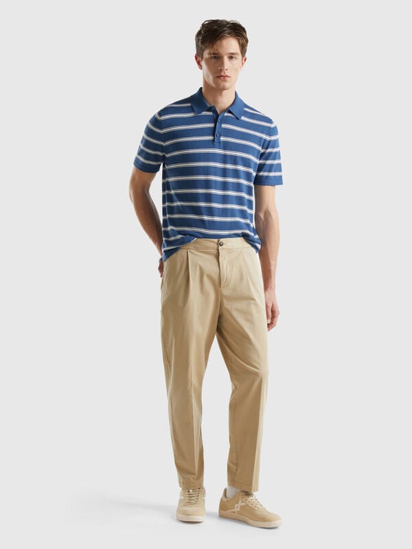 Stretch cotton trousers Men