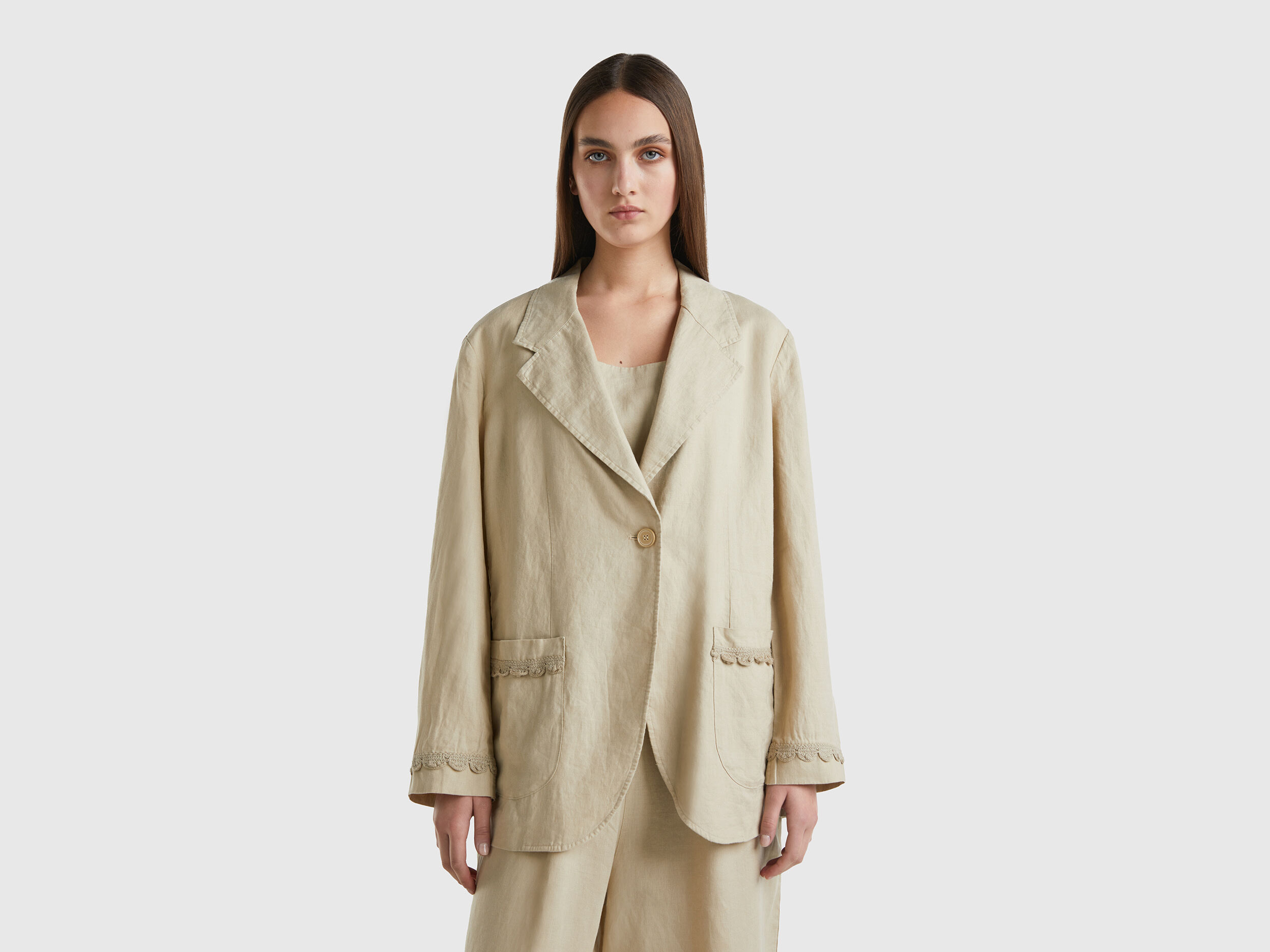 Pure discount linen blazer