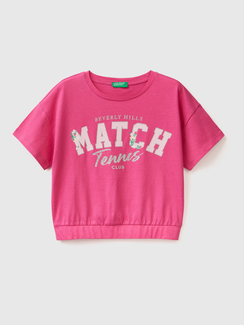 T-shirt with print and glitter