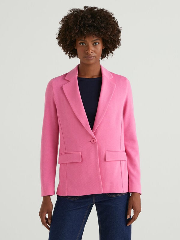 Fitted blazer with pockets Women