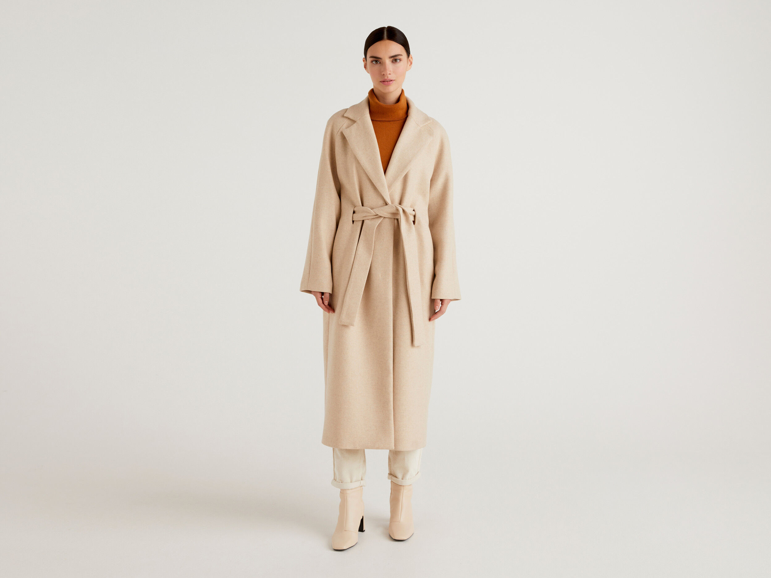 midi belted coat