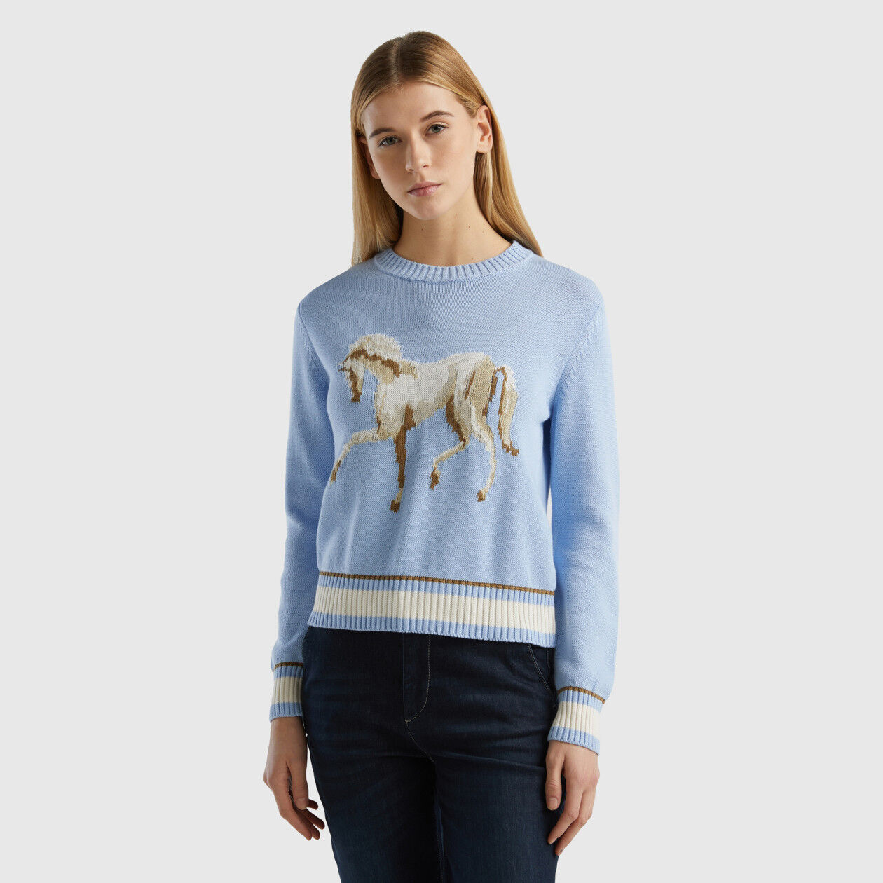 Girls horse sweater hot sale