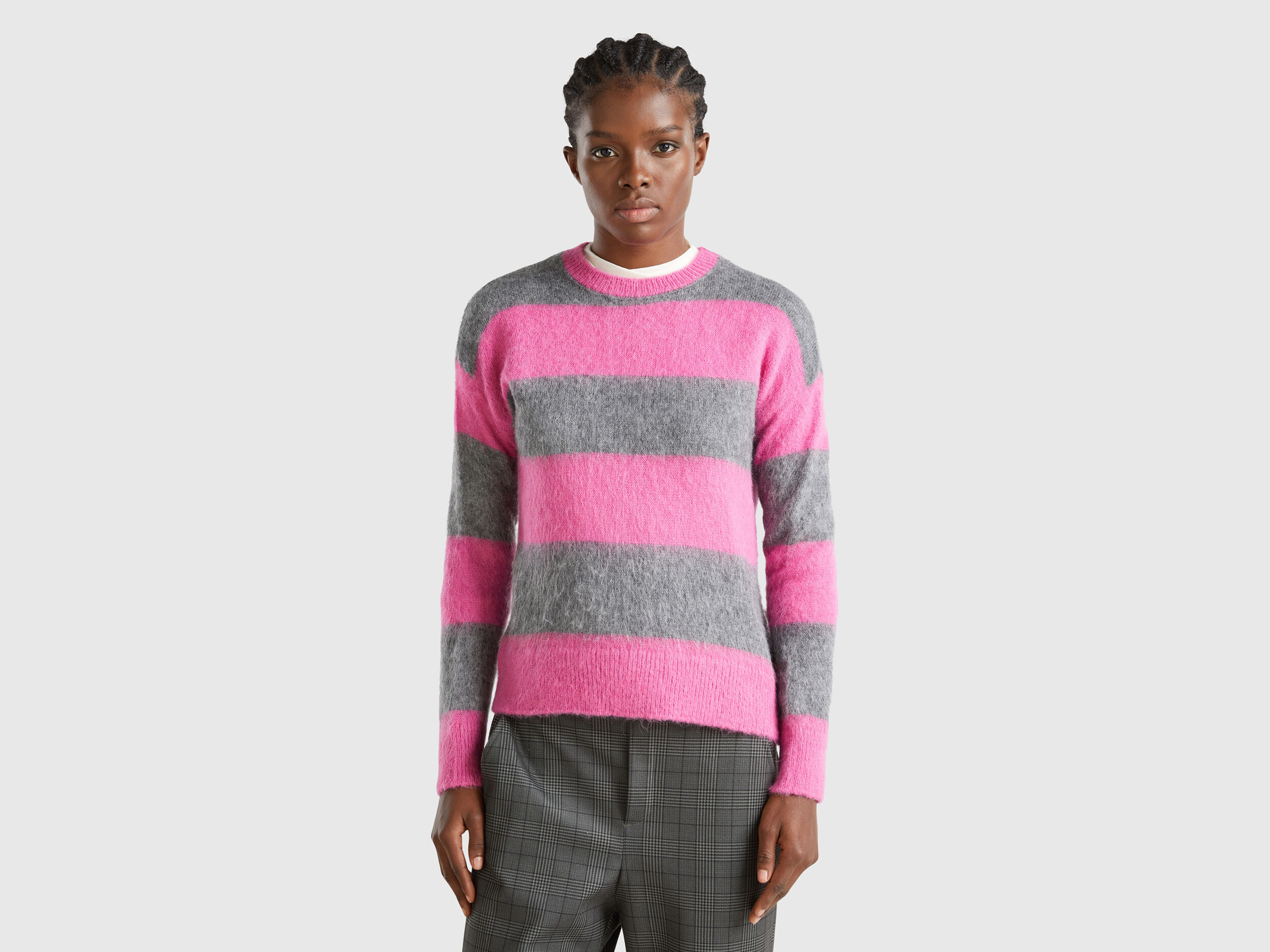 Striped sweater in alpaca blend - Multi-color | Benetton
