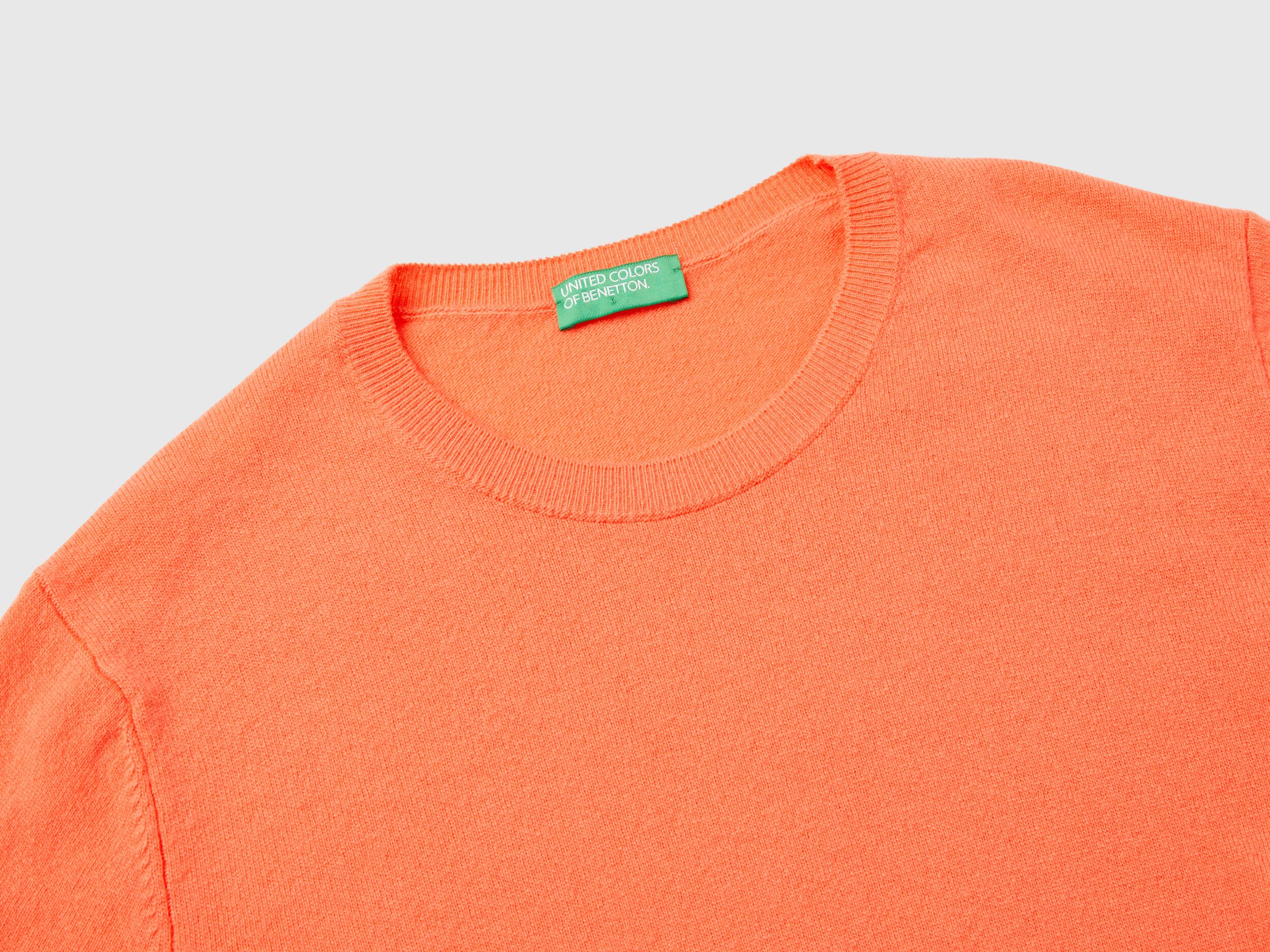 Orange merino wool sweater store