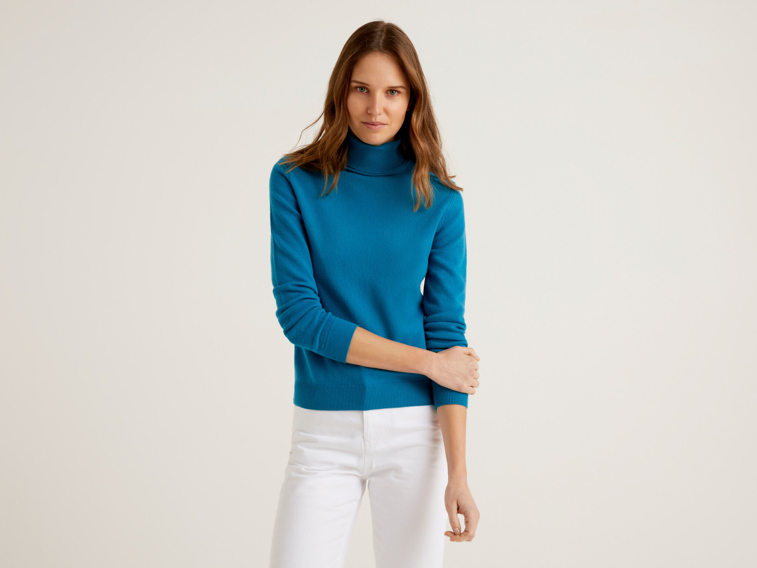 Teal turtleneck hot sale