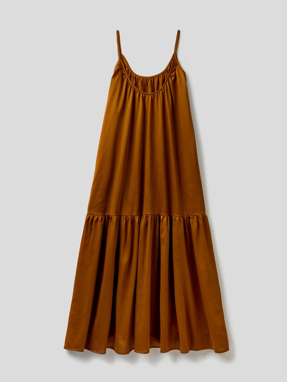 Maxivestido de tirantes de 100% algodón image number 2