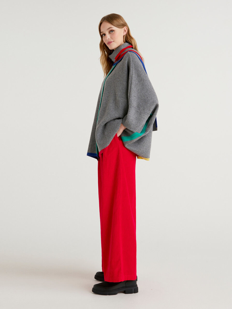 Poncho with scarf new arrivals