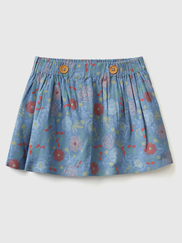Floral skirt in sustainable viscose New Born (0-18 months)