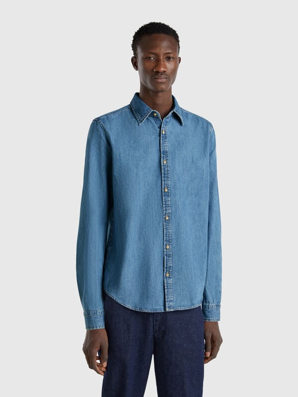 Jean shirt in 100% cotton Men