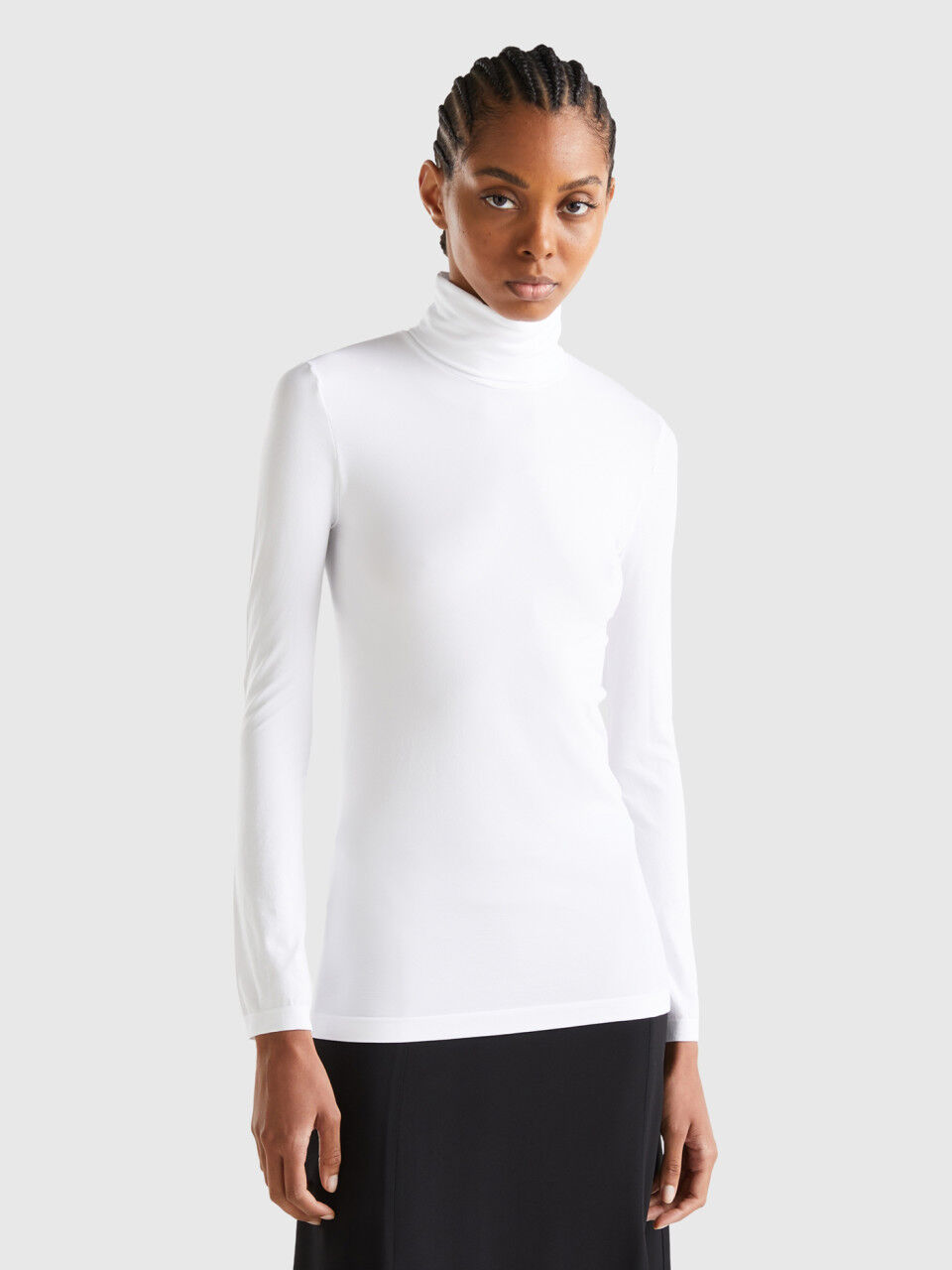 Cotton top turtlenecks ladies