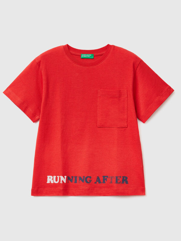 T-shirt with print on front and back Junior Boy