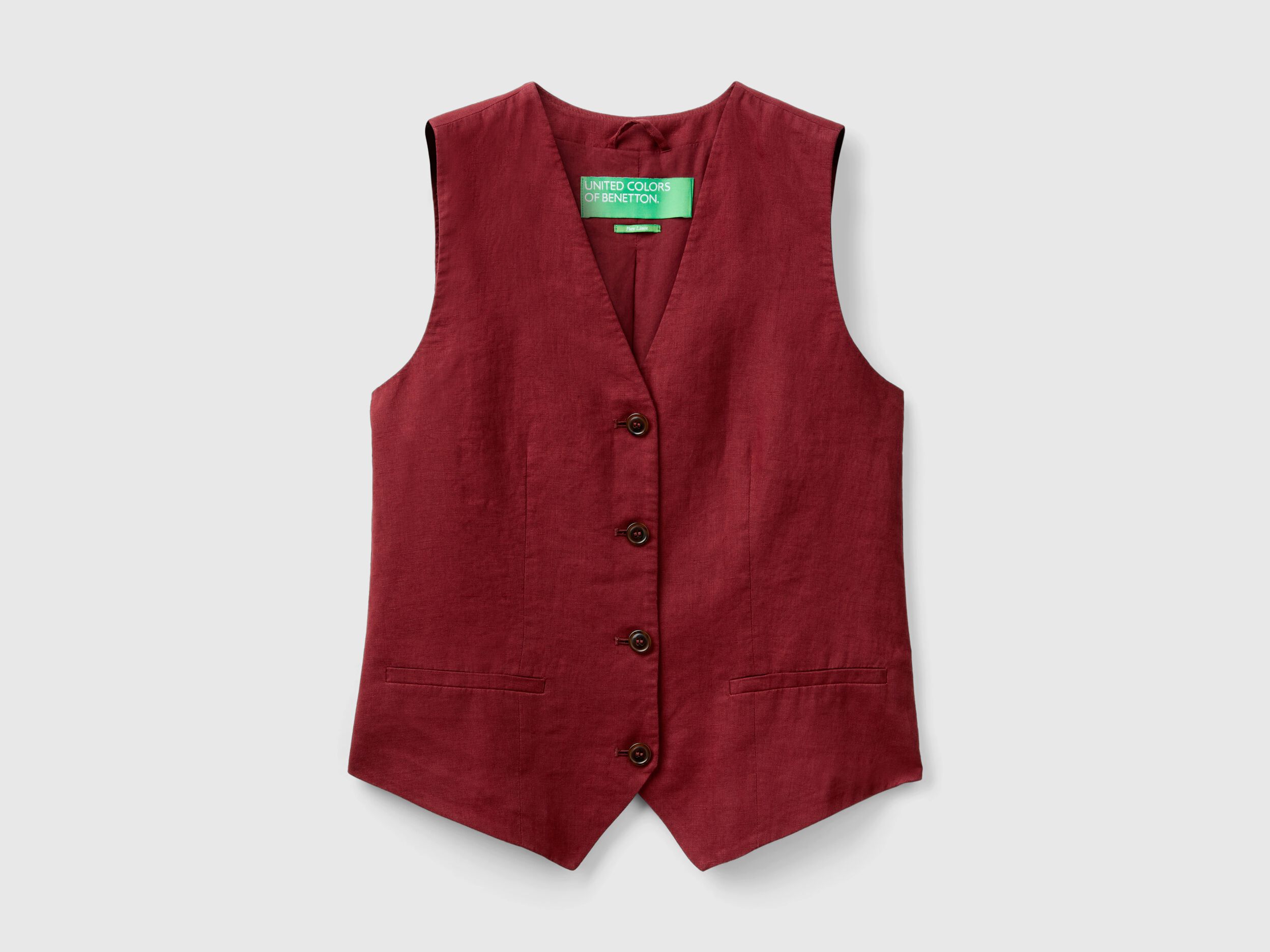 Chaleco burdeos mujer shop