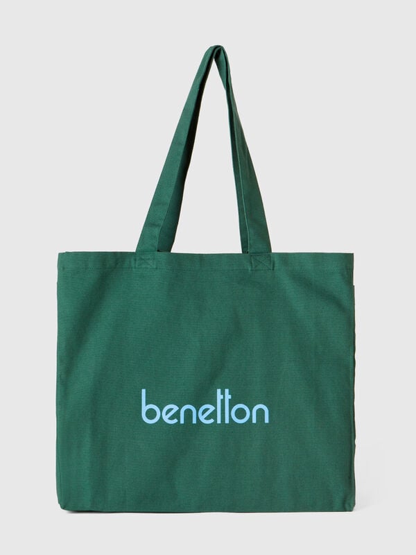 Tote bag verde militar de 100 % algodón