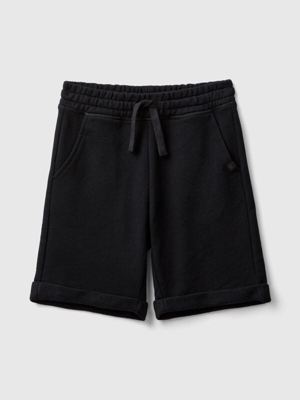 Bermuda shorts in pure cotton fleece Junior Boy