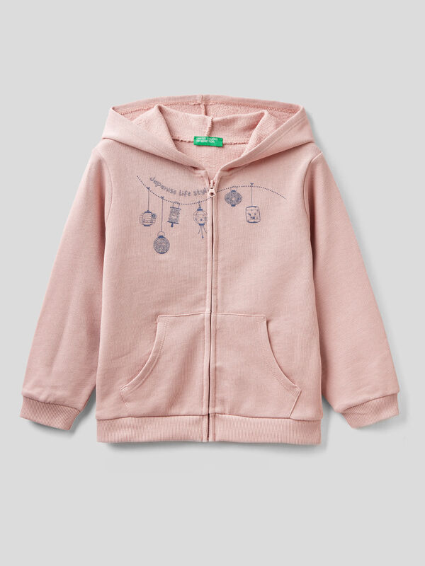 Sweatshirt with hood in organic cotton Junior Girl