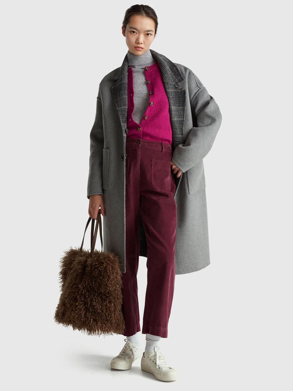 Cárdigan de pura lana Shetland Mujer