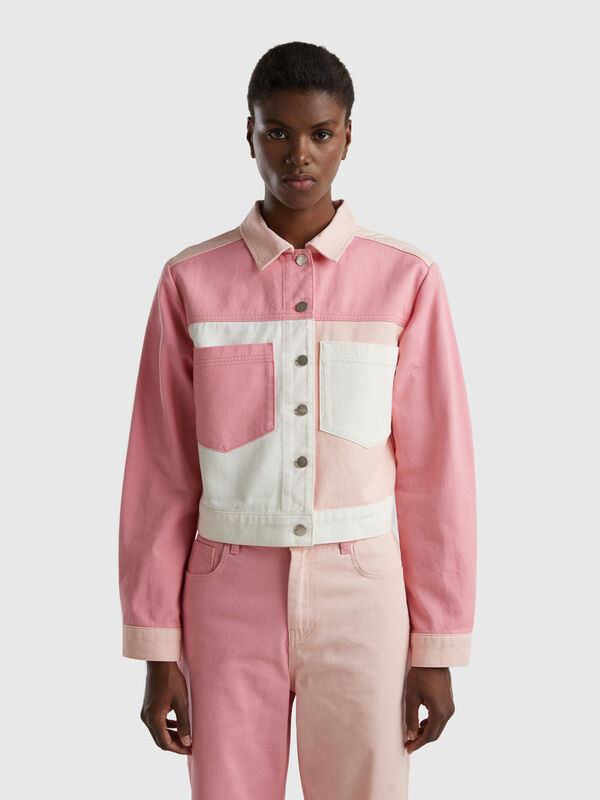 LOUIS VUITTON pink silk SHORT SLEEVE BELTED Jacket 38 S For Sale