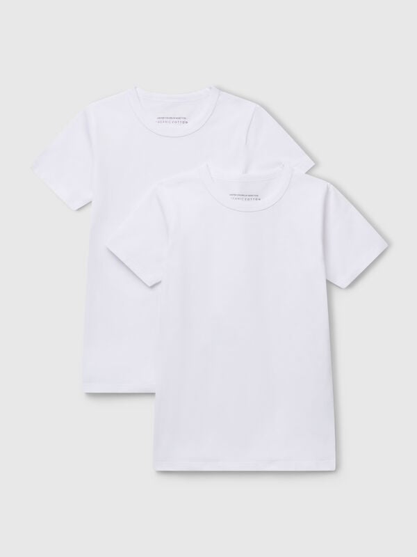 Dos camisetas de algodón elástico orgánico Niño