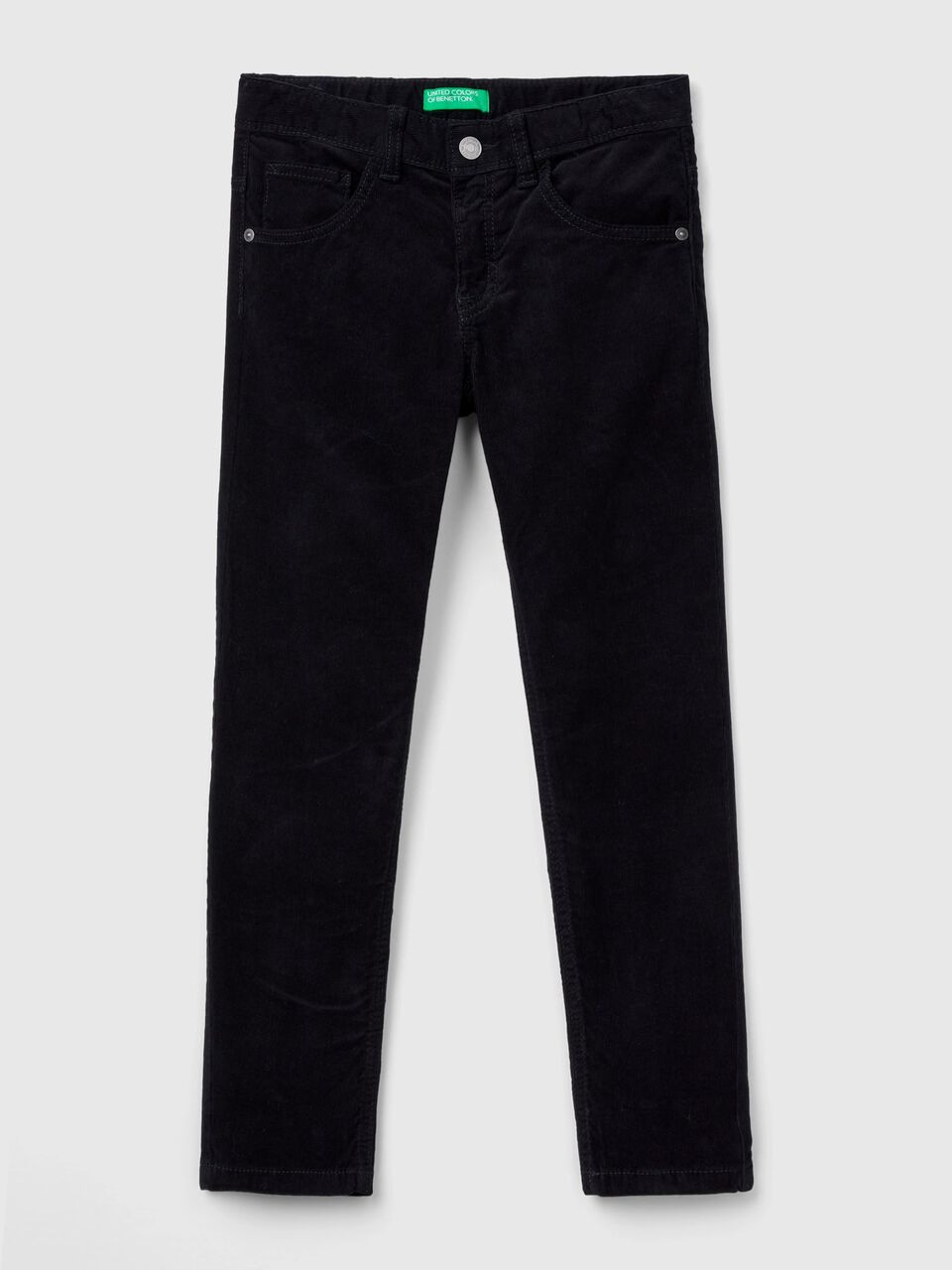 | corduroy stretch - Black trousers Benetton fit Slim