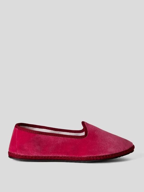 Cyclamen velvet Friulane slippers Women