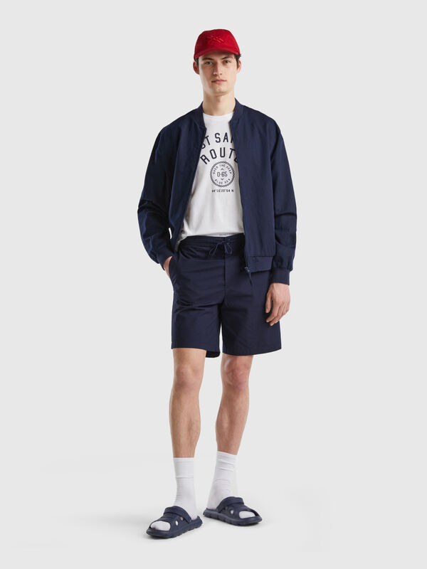 Shorts in canvas with drawstring Men