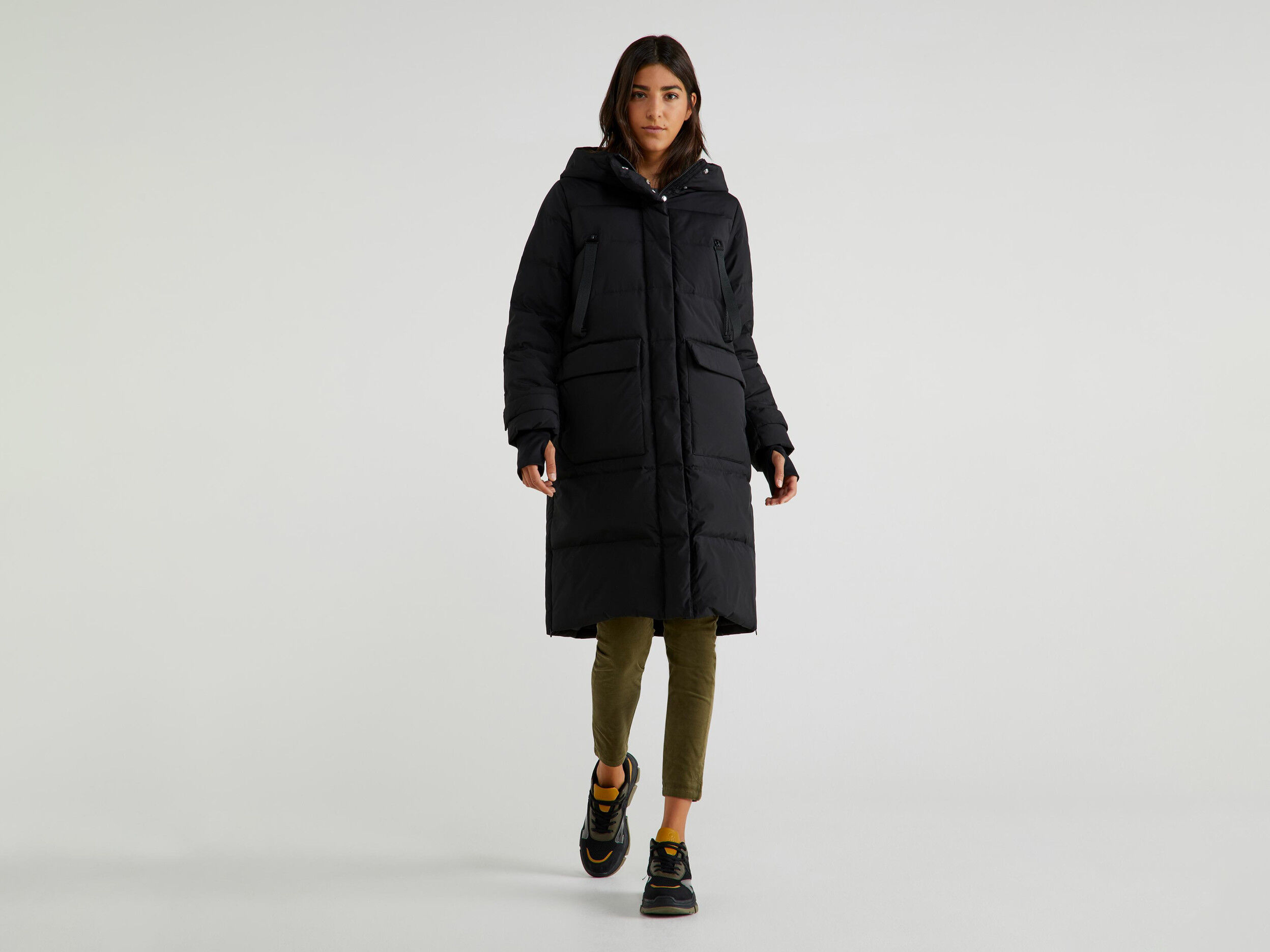 Benetton longline puffer jacket