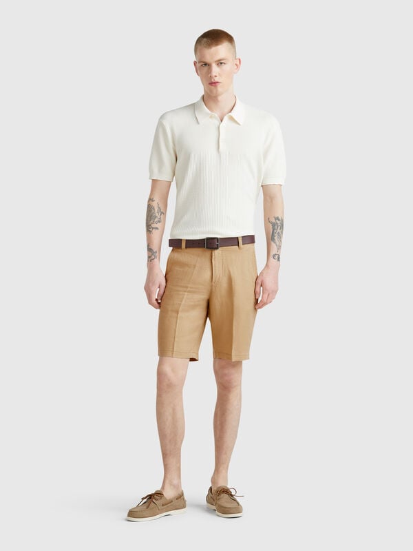 Bermudas de puro lino Hombre