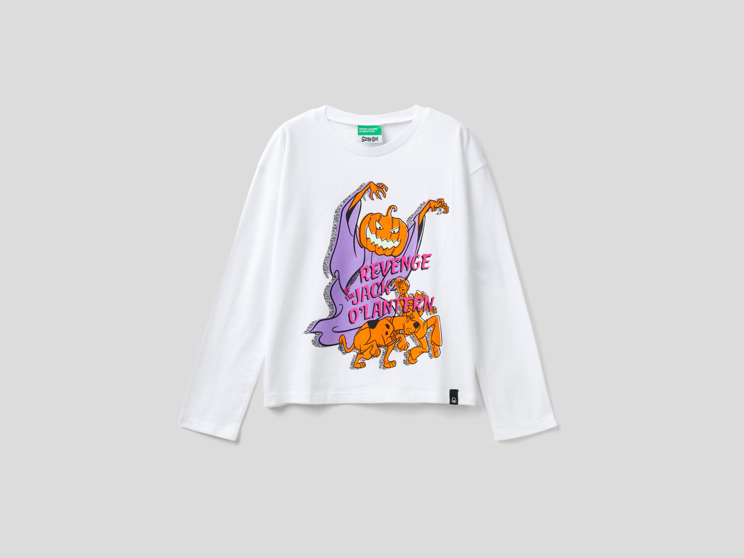 Camiseta de Scooby Doo con estampado luminiscente Blanco Benetton