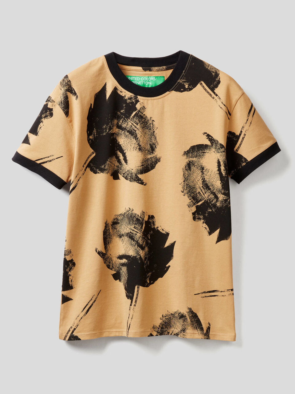 Printed t-shirt in stretch cotton image number null