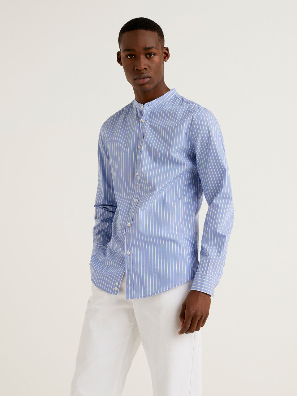 Men's Mandarin Collar Shirts New Collection 2023 | Benetton