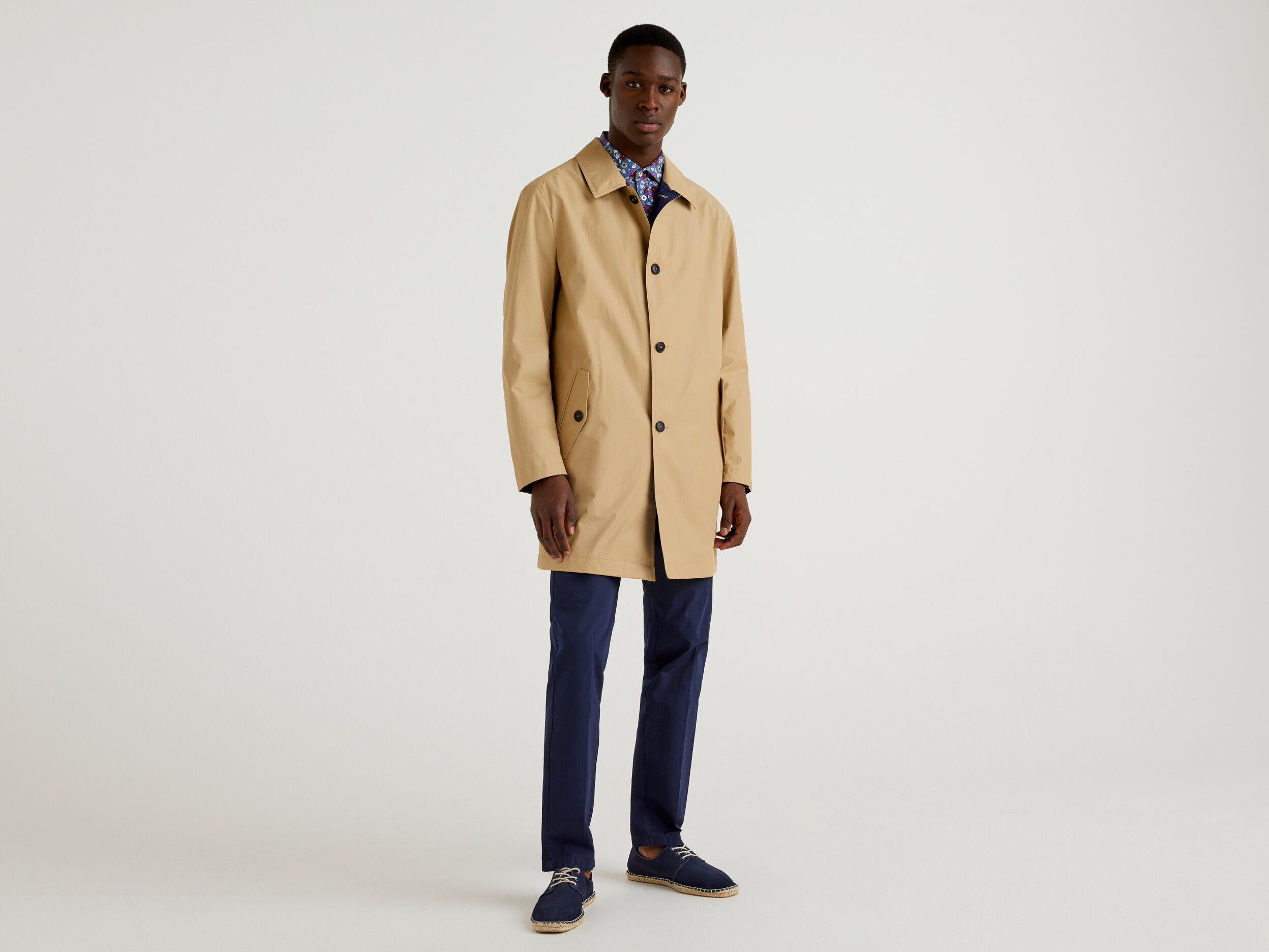 Beige top duster coat