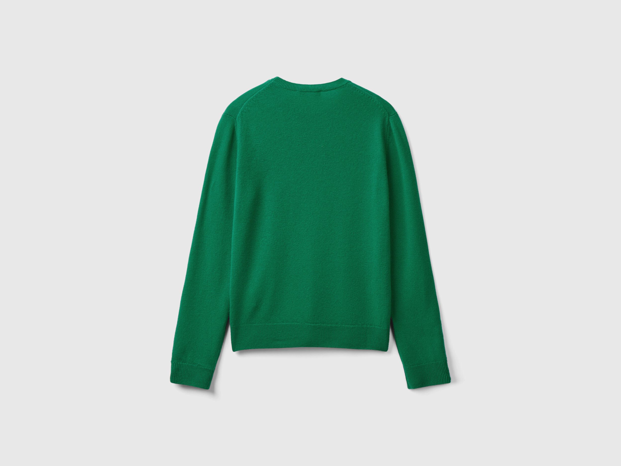 Green crew on sale neck sweater