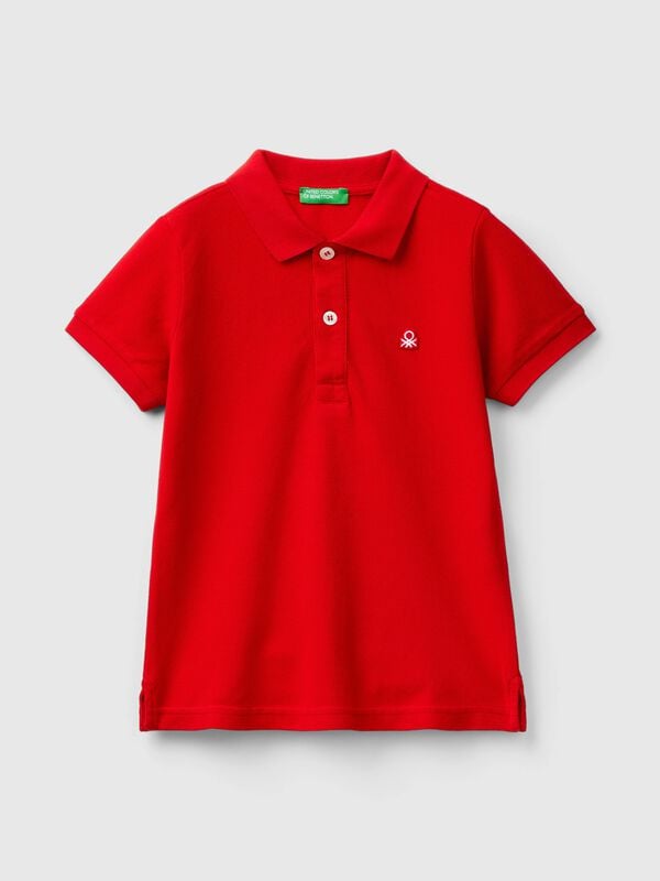 Polo de manga corta de algodón puro Niño
