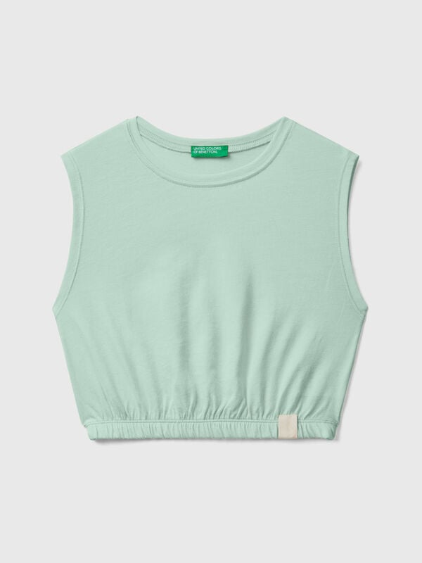 Short tank top in recycled fabric Junior Girl