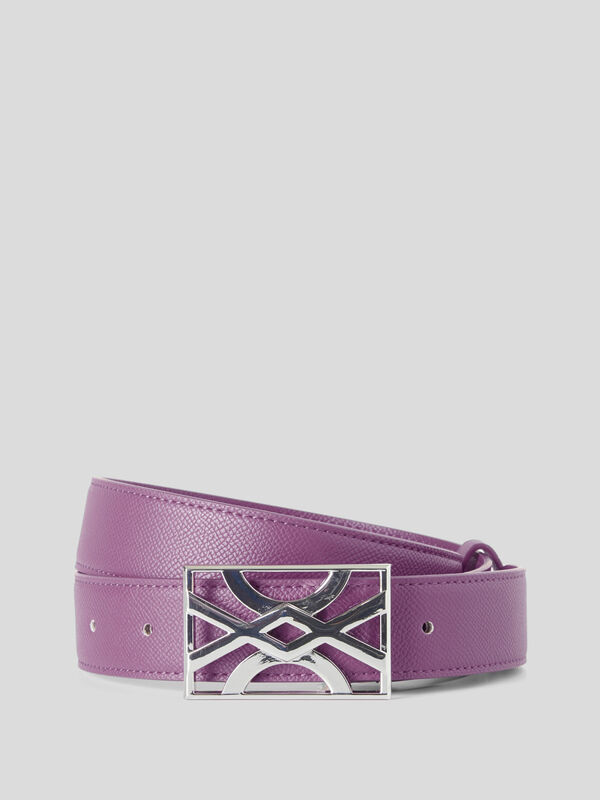 Purple belt with logoed buckle Women