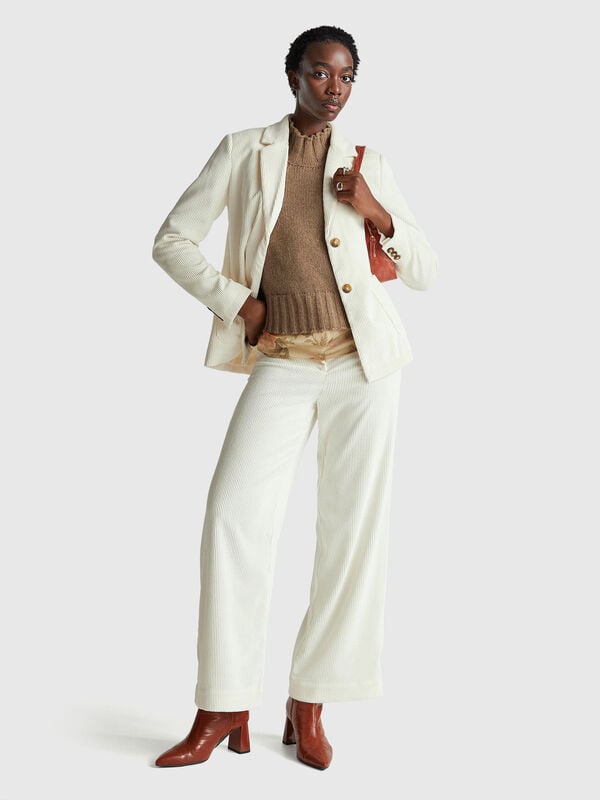 Pantalones de terciopelo acampanados Mujer