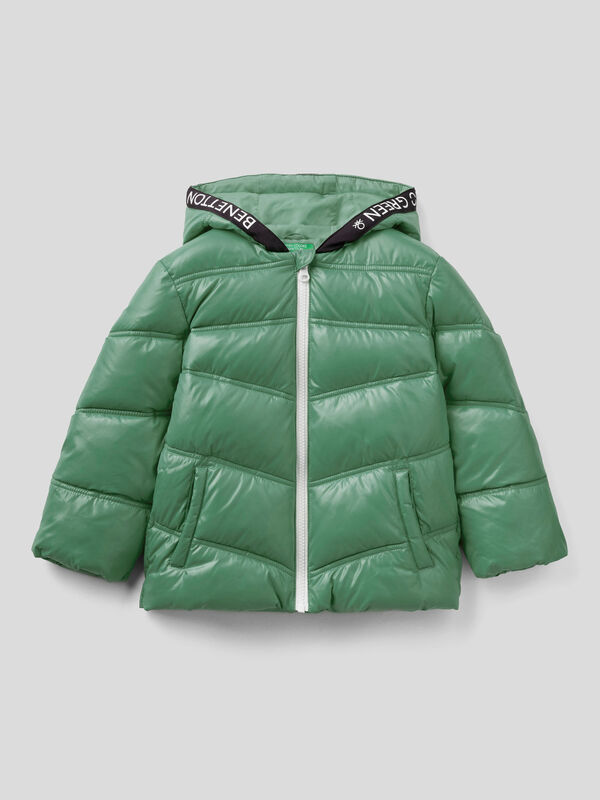 Padded jacket with hood in recycled wadding Junior Boy