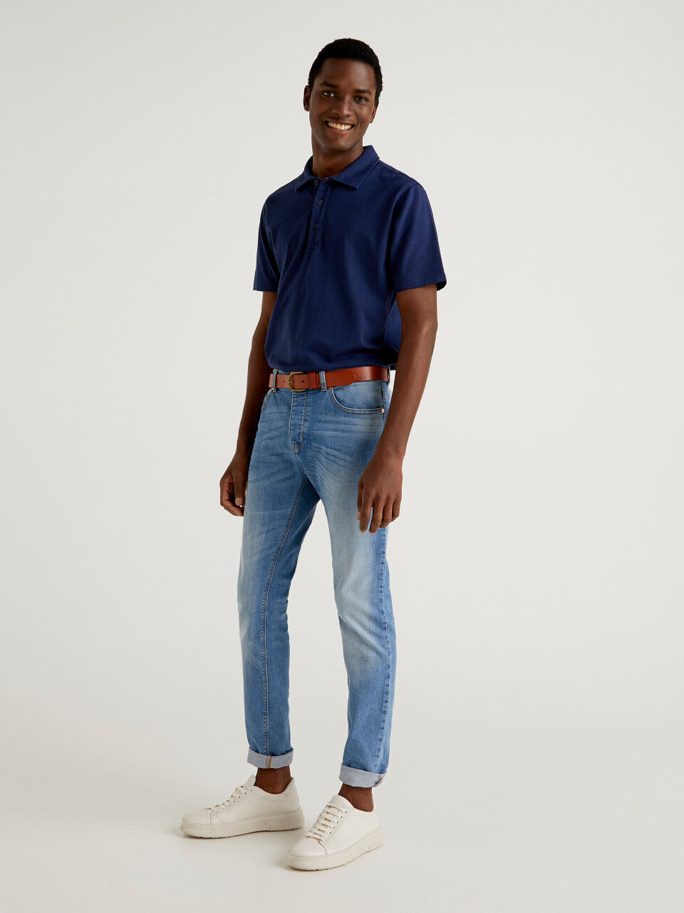 Skin fit jeans mens top
