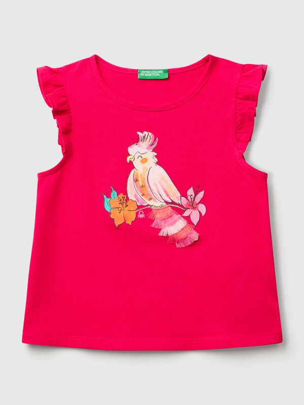 Camiseta sin mangas estampada Niña