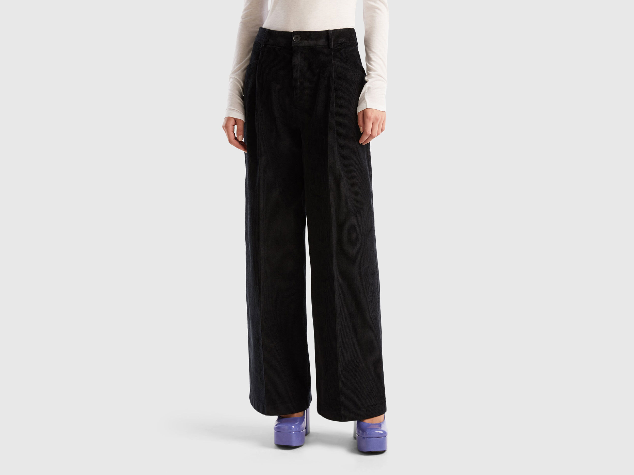 Pantaloni a discount palazzo benetton