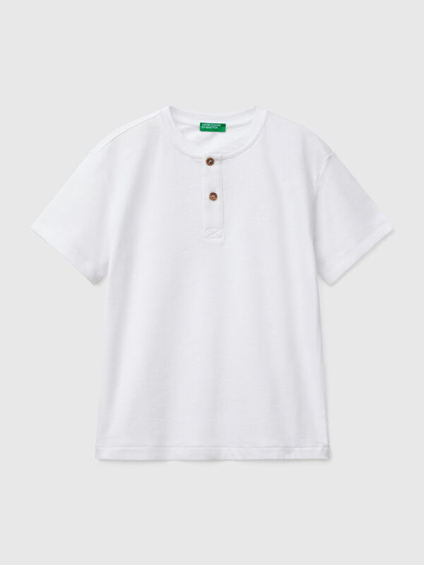 Camiseta con escote henley Niño
