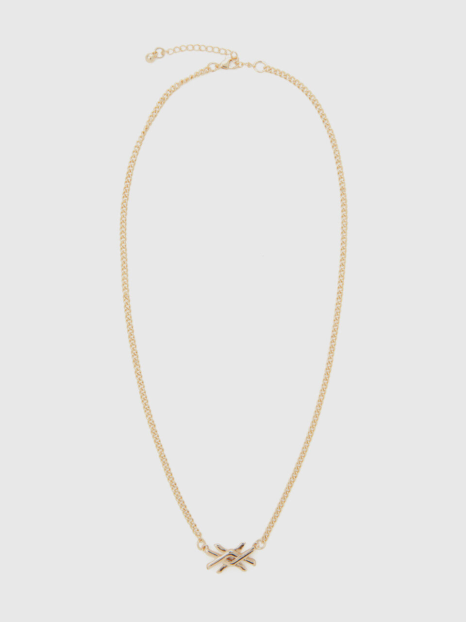 Gold necklace with logo