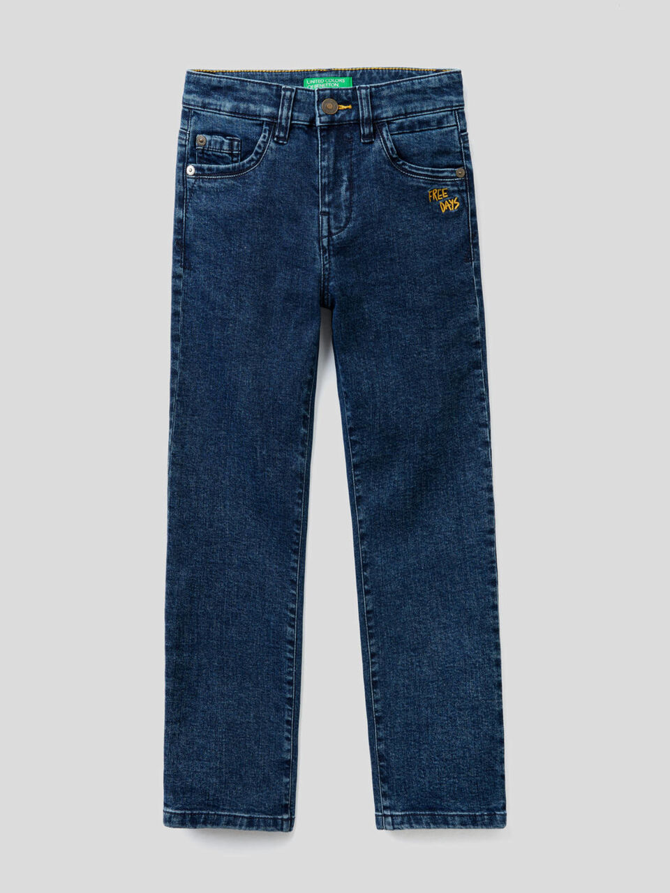 Vaqueros slim fit con bordado image number 1