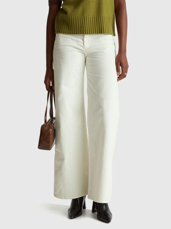 Pantalón wide fit de pana Pantalón wide fit de pana Mujer