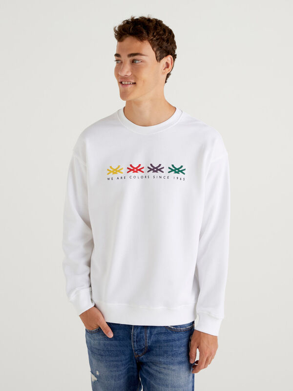 Crew neck sweatshirt with logo print Men