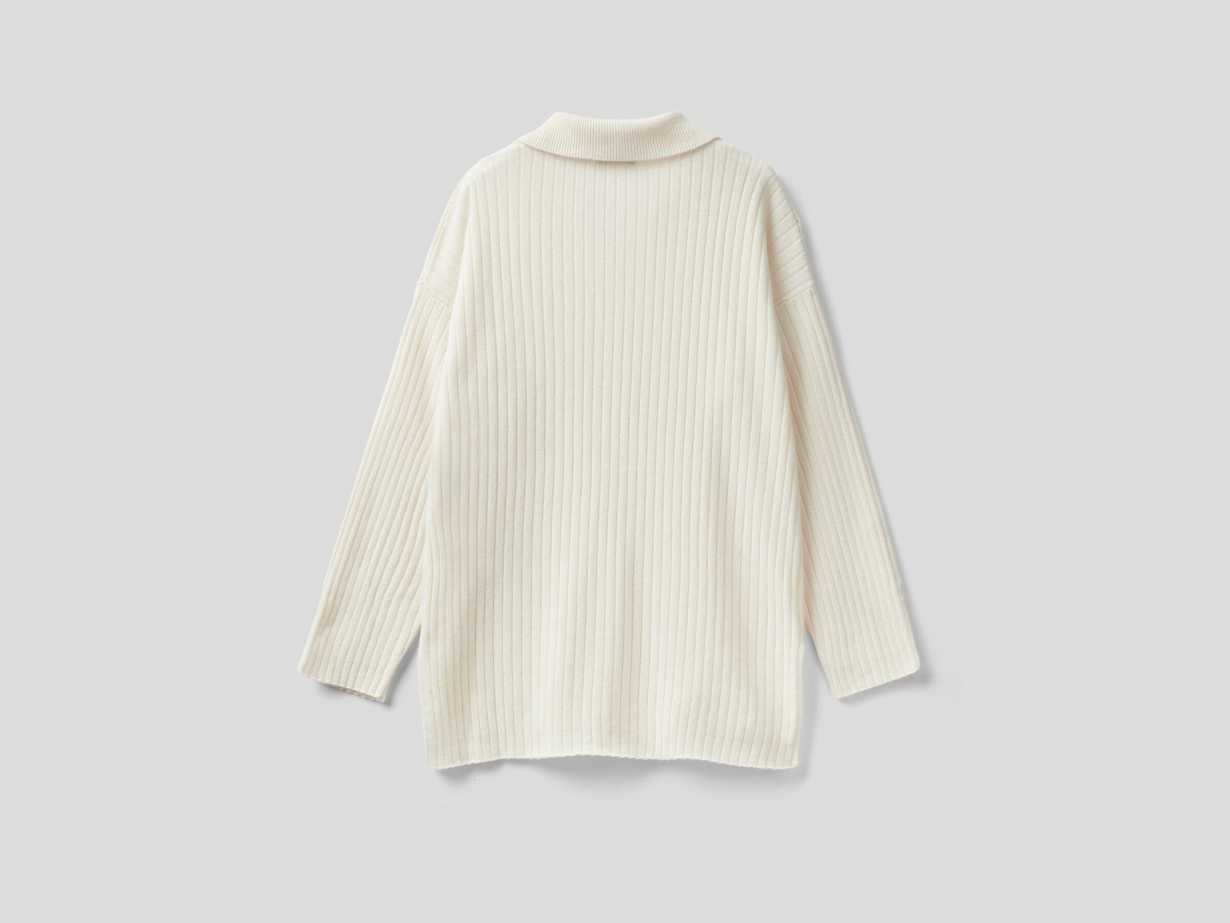 Polo-style ribbed sweater image number 5